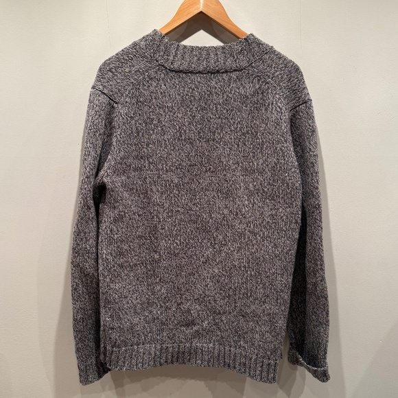 Frank & Oak grey marled knit cardigan with buttons and pockets, size L - Picture 2 of 9